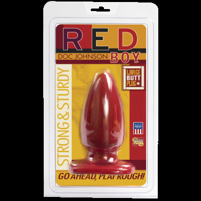 Анальна пробка-втулка Doc Johnson Red Boy - Large 5 Inch, макс. діаметр 5,5 см Анальна пробка-втулка Doc Johnson Red Boy - Large 5 Inch, макс. діаметр 5,5 см