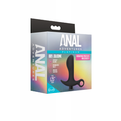 Анальная пробка Blush Anal Adventures Platinum Silicone Vibrating Pros
