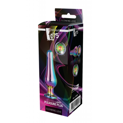 DT21822 Анальная пробка конической формы Dream Toys GLEAMING LOVE COLOURED PLEASURE PLUG L DT21822 Анальная пробка конической формы Dream Toys GLEAMING LOVE COLOURED PLEASURE PLUG L