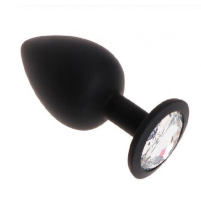 Анальная пробка Black Silicone Diamond, S
