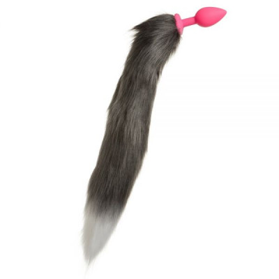 нальная пробка Silicone с хвостом Енот, Raccoon Tail S