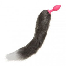 нальная пробка Silicone с хвостом Енот, Raccoon Tail S