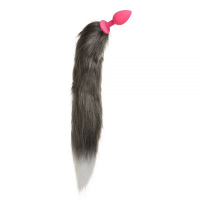 нальная пробка Silicone с хвостом Енот, Raccoon Tail S