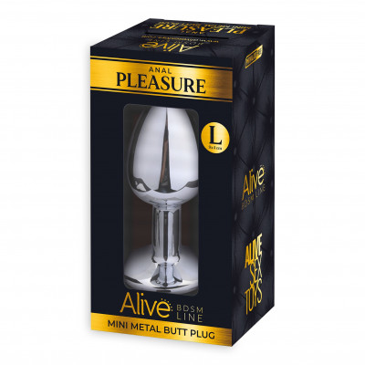 Металлическая анальная пробка с кристаллом Alive Mini Metal Butt Plug Red L Металлическая анальная пробка с кристаллом Alive Mini Metal Butt Plug Red L