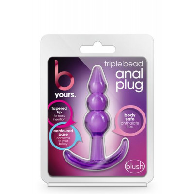 T331511 Анальный плаг B YOURS TRIPLE BEAD ANAL PLUG PURPLE