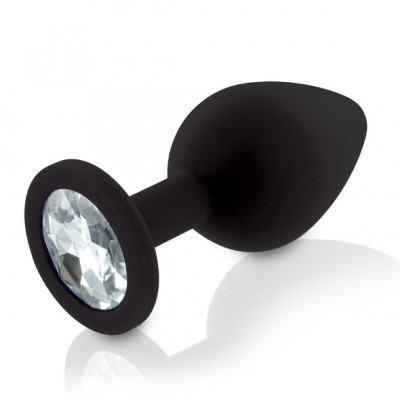 Набір силіконових анальних пробок із кристалом Rianne S: Booty Plug Set Black, діаметр 2,7см, 3,5см, Набір силіконових анальних пробок із кристалом Rianne S: Booty Plug Set Black, діаметр 2,7см, 3,5см,