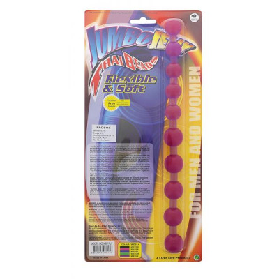 Анальная цепочка Jumbo Jelly Thai Beads Carded, LAVENDER