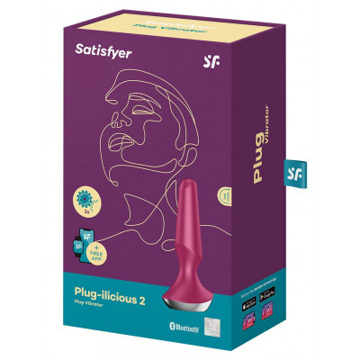 Анальна смарт-вібропробка Satisfyer Plug-ilicious 2 Berry Анальна смарт-вібропробка Satisfyer Plug-ilicious 2 Berry