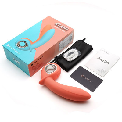 Анальний вібратор KisToy Klein Orange з кінчиком, що надувається, unisex, діаметр 3,5-5 см Анальний вібратор KisToy Klein Orange з кінчиком, що надувається, unisex, діаметр 3,5-5 см