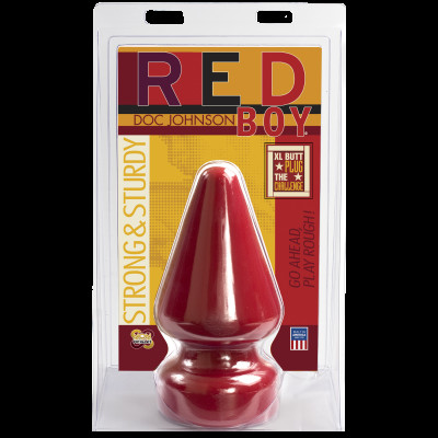 Анальна пробка Doc Johnson Red Boy - XL Butt Plug The Challenge, діаметр 12 см Анальна пробка Doc Johnson Red Boy - XL Butt Plug The Challenge, діаметр 12 см