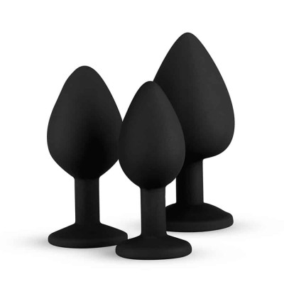 Набор анальных пробок Diamond plug черный EasyToys