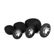Набор анальных пробок Diamond plug черный EasyToys