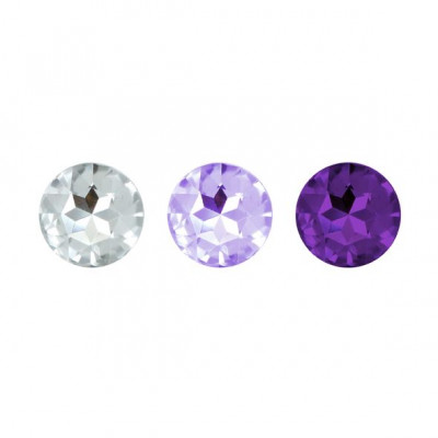 Набор анальных пробок с кристаллом Rianne S: Booty Plug Set Purple, диаметр 2,7см, 3,5см, 4,1см Набор анальных пробок с кристаллом Rianne S: Booty Plug Set Purple, диаметр 2,7см, 3,5см, 4,1см