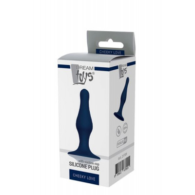 DT21709 Анальная пробка CHEEKY LOVE SILICONE PLUG SMALL BLUE