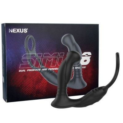 Стимулятор простаты Nexus SIMUL8 Prostate Stimulator с эрекционным кольцом и двумя моторами Стимулятор простаты Nexus SIMUL8 Prostate Stimulator с эрекционным кольцом и двумя моторами