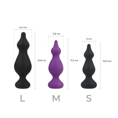 Анальная пробка Adrien Lastic Amuse Medium Purple (M) с двумя переходами, макс. диаметр 3,6 см Анальная пробка Adrien Lastic Amuse Medium Purple (M) с двумя переходами, макс. диаметр 3,6 см