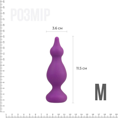 Анальная пробка Adrien Lastic Amuse Medium Purple (M) с двумя переходами, макс. диаметр 3,6 см Анальная пробка Adrien Lastic Amuse Medium Purple (M) с двумя переходами, макс. диаметр 3,6 см