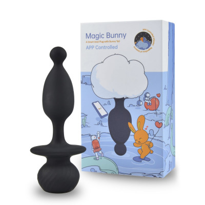 Анальна смартпробка Magic Motion Bunny зі знімним пухнастим хвостиком, керування зі смартфона Анальна смартпробка Magic Motion Bunny зі знімним пухнастим хвостиком, керування зі смартфона