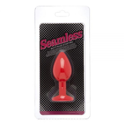 Анальная пробка Red Silicone Heart Red, M Анальная пробка Red Silicone Heart Red, M