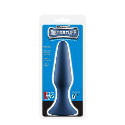 DT21616 Анальная пробка MENZSTUFF METAL BALL BLUTT PLUG BLUE