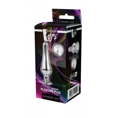 DT21824 Анальная пробка конической формы Dream Toys GLEAMING LOVE SILVER PLEASURE PLUG M DT21824 Анальная пробка конической формы Dream Toys GLEAMING LOVE SILVER PLEASURE PLUG M