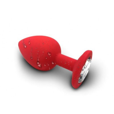 Анальная пробка Red Silicone Diamond, S Анальная пробка Red Silicone Diamond, S