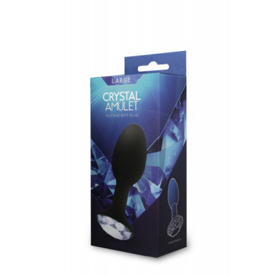 Анальная пробка CRYSTAL AMULET SILICONE BUTT PLUG LARGE