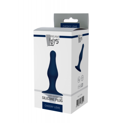 DT21710 Анальная пробка CHEEKY LOVE SILICONE PLUG MEDIUM BLUE