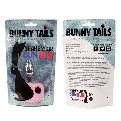 Анальна пробка FeelzToys - Bunny Tails Butt Plug Pink Анальна пробка FeelzToys - Bunny Tails Butt Plug Pink