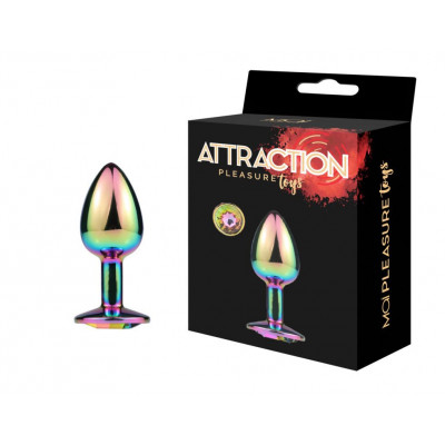 Металлическая анальная пробка MAI Attraction Toys №72 RAINBOW