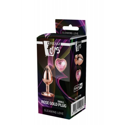 DT21790 Анальная пробка с сердцем GLEAMING LOVE ROSE GOLD PLUG MEDIUM DT21790 Анальная пробка с сердцем GLEAMING LOVE ROSE GOLD PLUG MEDIUM