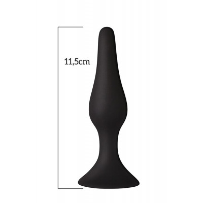 Анальна пробка з присоскою MAI Attraction Toys №33 Black, довжина 11,5cм, діаметр 3см Анальна пробка з присоскою MAI Attraction Toys №33 Black, довжина 11,5cм, діаметр 3см