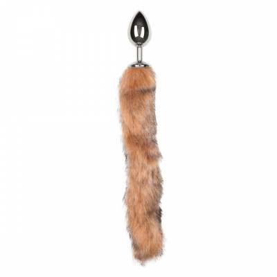 Анальная пробка M Silver Fox Tail Plug Dildo Butt Plugs Easy Toys