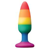 Радужная анальная пробка COLOURFUL LOVE RAINBOW ANAL PLUG MEDIUM