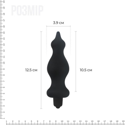 Анальна пробка з вібрацією Adrien Lastic Bullet Amuse Black, макс. діаметр 3,9 см Анальна пробка з вібрацією Adrien Lastic Bullet Amuse Black, макс. діаметр 3,9 см