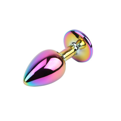 Анальная пробка с кристаллом Hi-Basi Jewelled Metel Butt Plug Chisa