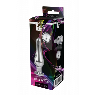 DT21825 Анальная пробка конической формы Dream Toys GLEAMING LOVE SILVER PLEASURE PLUG L DT21825 Анальная пробка конической формы Dream Toys GLEAMING LOVE SILVER PLEASURE PLUG L