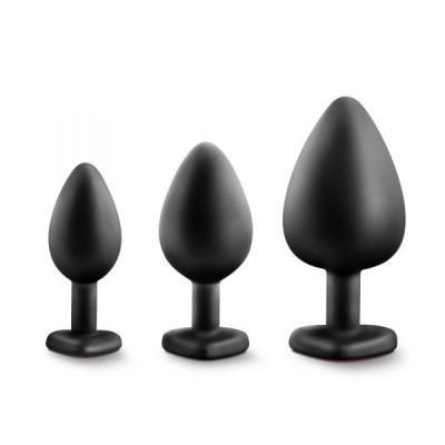 Набор анальных пробок LUXE BLING PLUGS TRAINING KIT RED GEMS Набор анальных пробок LUXE BLING PLUGS TRAINING KIT RED GEMS