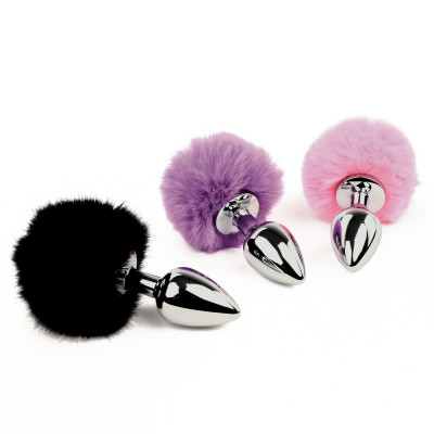 Анальна пробка FeelzToys - Bunny Tails Butt Plug Purple Анальна пробка FeelzToys - Bunny Tails Butt Plug Purple