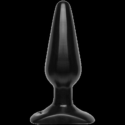 Анальна пробка Doc Johnson Smooth Classic Medium - Black, макс. діаметр 3,8 см
