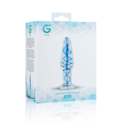 Скляна анальна пробка з внутрішньою спіраллю Gildo Glass Buttplug No. 23 Скляна анальна пробка з внутрішньою спіраллю Gildo Glass Buttplug No. 23
