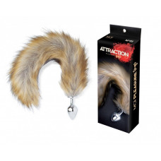 Анальна пробка Лисячий Хвіст MAI Attraction Toys №51, розмір пробки 7х3см, загальна довжина 50см