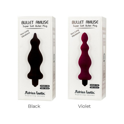 Анальна пробка з вібрацією Adrien Lastic Bullet Amuse Purple, макс. діаметр 3,9 см Анальна пробка з вібрацією Adrien Lastic Bullet Amuse Purple, макс. діаметр 3,9 см