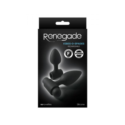 T280755 Набор анальных пробок с вибрацией RENEGADE VIBES-O-SPADES BLACK