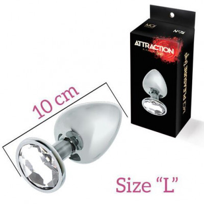 Анальна пробка з кристалом MAI Attraction Toys №74, довжина 10 см, діаметр 4 см Анальна пробка з кристалом MAI Attraction Toys №74, довжина 10 см, діаметр 4 см
