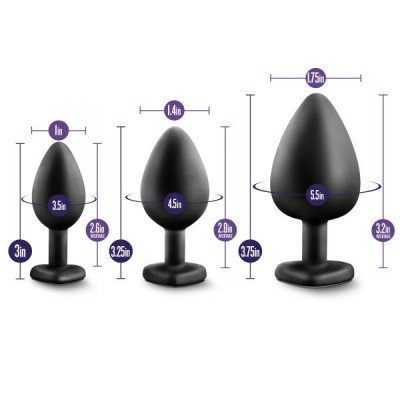 Набор анальных пробок LUXE BLING PLUGS TRAINING KIT WHITE GEMS Набор анальных пробок LUXE BLING PLUGS TRAINING KIT WHITE GEMS
