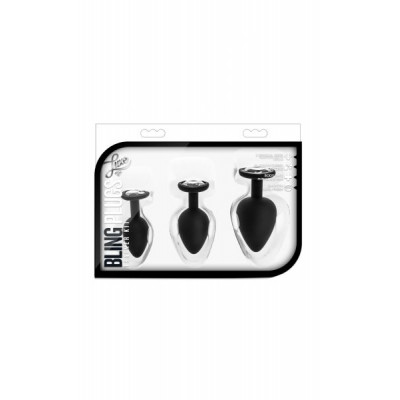 Набор анальных пробок LUXE BLING PLUGS TRAINING KIT WHITE GEMS Набор анальных пробок LUXE BLING PLUGS TRAINING KIT WHITE GEMS