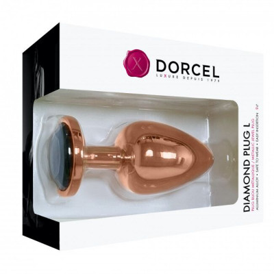 Металлическая анальная пробка с украшением в виде кристалла Dorcel - Diamond Plug L Металлическая анальная пробка с украшением в виде кристалла Dorcel - Diamond Plug L
