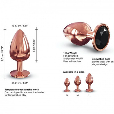 Металлическая анальная пробка с украшением в виде кристалла Dorcel - Diamond Plug L Металлическая анальная пробка с украшением в виде кристалла Dorcel - Diamond Plug L