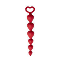 Анальная цепочка LeFrivole Heart Ray Red